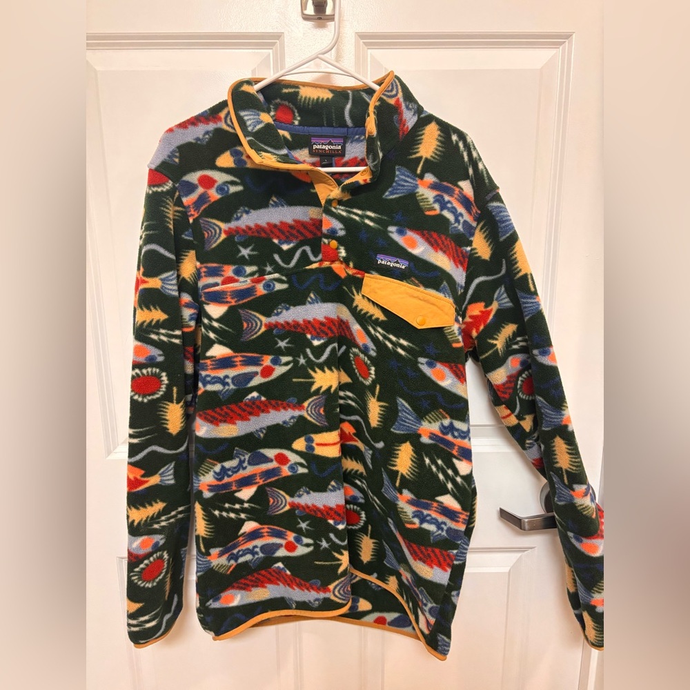 Patagonia Synchilla Fleece Salmon Pattern L
